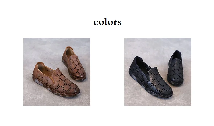 GKTINOO/сезон весна-лето; женская обувь без застежки; дышащие мокасины из натуральной кожи на плоской подошве; женская обувь ручной работы; цвет черный, коричневый
