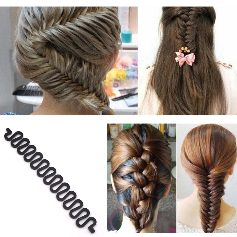 3pc Ponytail Creator Hair Braiding Braider Tool Roller With Magic