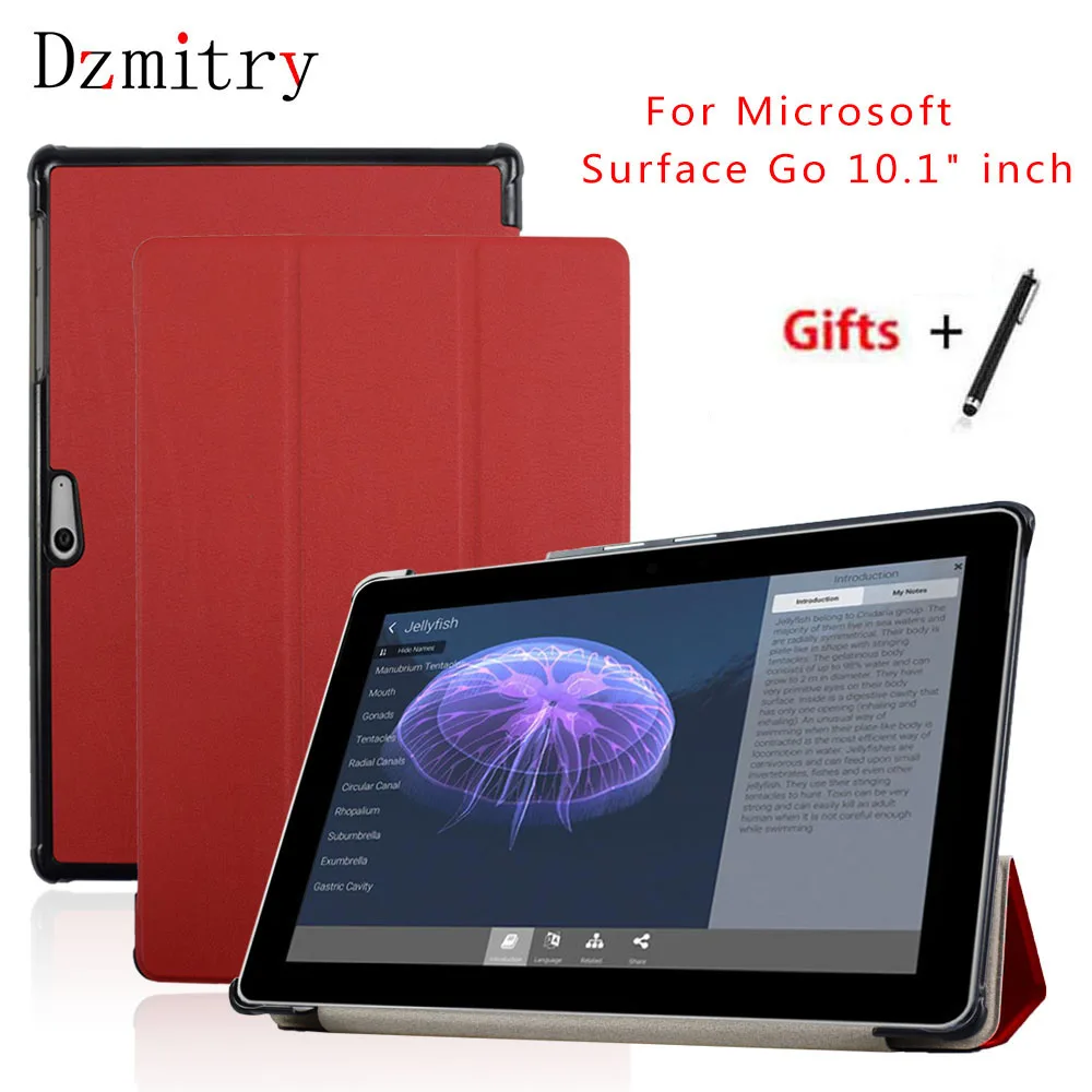 

Advanced PU Luxury Ultra Slim Case For Microsoft Surface Go 10.1"inch Cover Surface Go 2018 Tablet PC Stand Shell+Touch pen