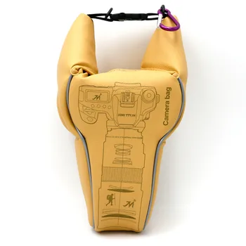 

new arrive Beige color PU camera soft case M SIZE for canon nikon sony camera free shipping