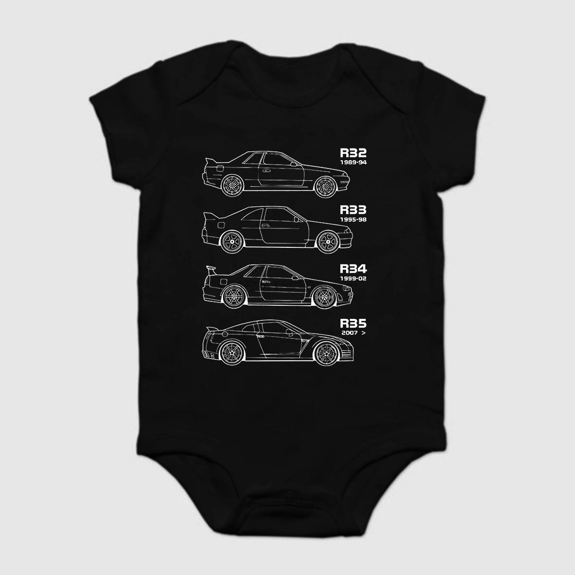 

Baby Onesie Baby Bodysuits kid t shirt Japanese Classic Car Gtr Skyline for Drift Fans New Hot Fashion Solid Logo