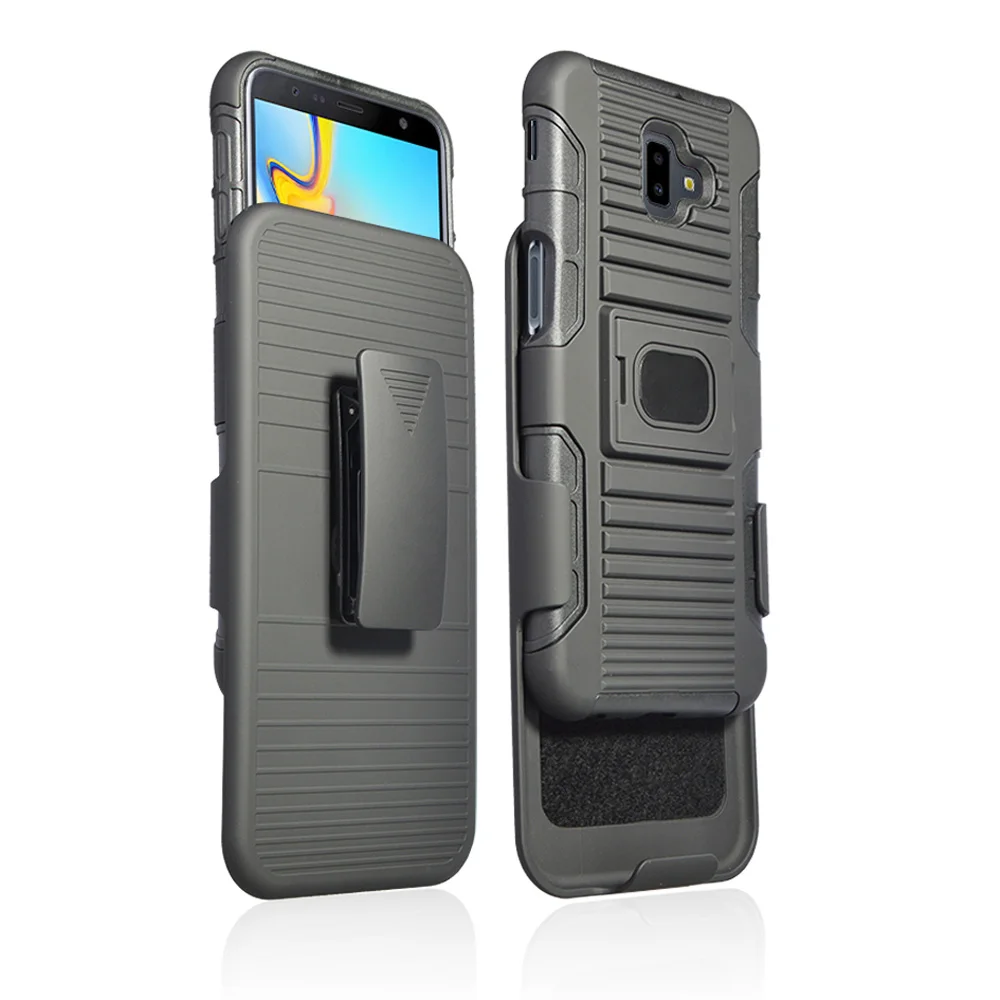 

Heavy Duty Magnetic Ring Kickstand Armor Case Anti Shock Belt Clip Swivel Holster Cover For Samsung Galaxy J6 Plus J610 SM-J610F