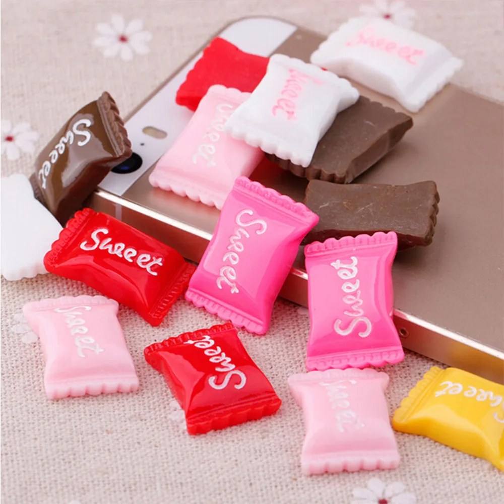 

Multi-Function Simulation Candy Pretend Food 3D Resin Crafts Charms Embellishments for Phone Decoration Multi Colors Available