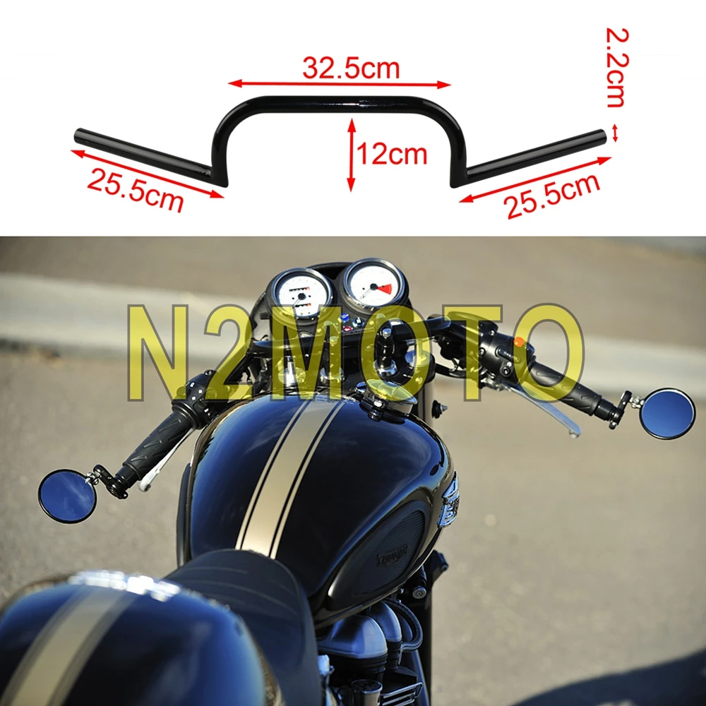 1/'/' 25mm Black Motorcycle Drag Bar Handlebar 32/'/' Wide For Honda Suzuki Yamaha
