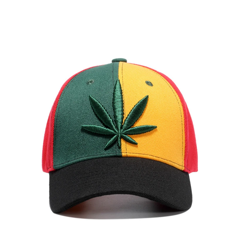

Leaf Embroidered Baseball Cap Men Women Snapback Hat Hip Hop Outdoor Sports Caps Multicolor Gorras Beisbol Drop shipping