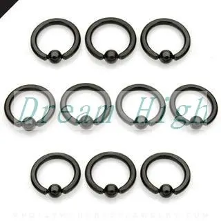 

HENGKE Fashion BCR Eyebrow Piercing Lip Ring Earring Nose Piercing Black body Jewelry 316L Surgical steel 100pcs/lot gift