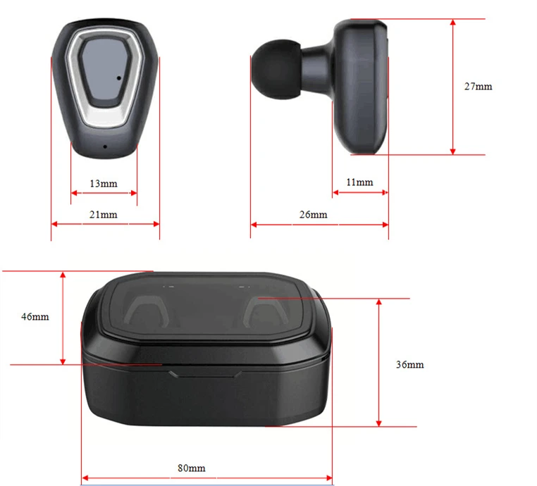 1 набор, TWS-A7, автомобильная Беспроводная гарнитура Bluetooth, стерео, двойные невидимые мини-наушники, Bluetooth V4.2