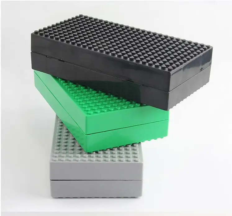 

Portable Multifunction Mini House Display Case Building Blocks Toys Storage Box With Small Dots Base For Figures