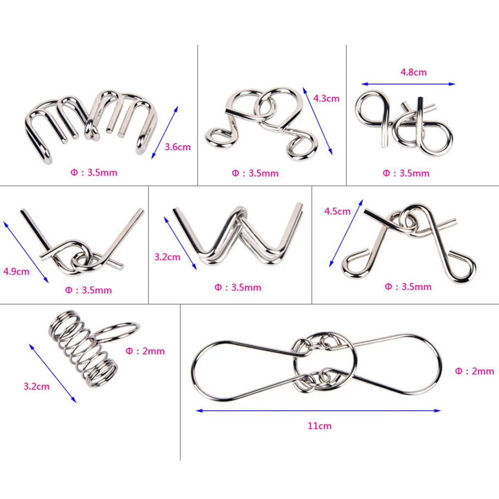 

Serial Learning Education Metal Educational Developmental Baby Kids Training Toy nine interlocking link Chinese puzzle
