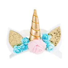 Рождество банданы для мужчин волшебная фея Единорог Золотой Рог Голову Повязка на голову уха идеальное платье украшение для костюмированного представления 1 шт