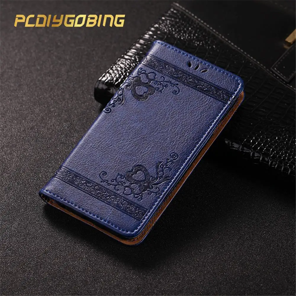 Кожаный чехол с тисненым рисунком для Oukitel C11 Pro крышка Роскошные Чехлы книжки oukitel