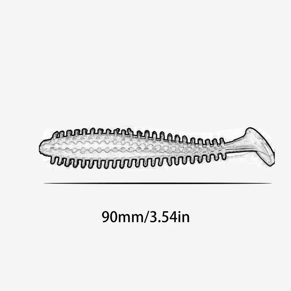 5 шт. 60 мм 90 мм рыболовная Мягкая приманка морской огурец весло Т-хвост один хвост Grub червь светящаяся рыба аксессуары Прямая