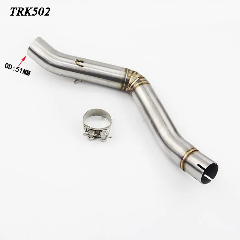 

TRK502 Slip On Motorcycle Modified Exhaust Muffler Stainless Middle Link Pipe Manifold For Benelli TRK 502 Escape Connector