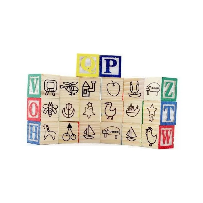  27 pcs Children Starter learning English Block Toy ABC Teaching Alphabet Blocks Kindergarten englis - 33016621299