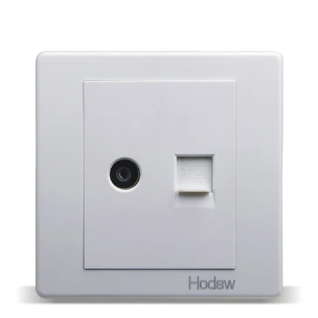 

Home Switch Power Panel, 86-Type Concealed White, Computer TV Socket Panel, PC 220V 10A