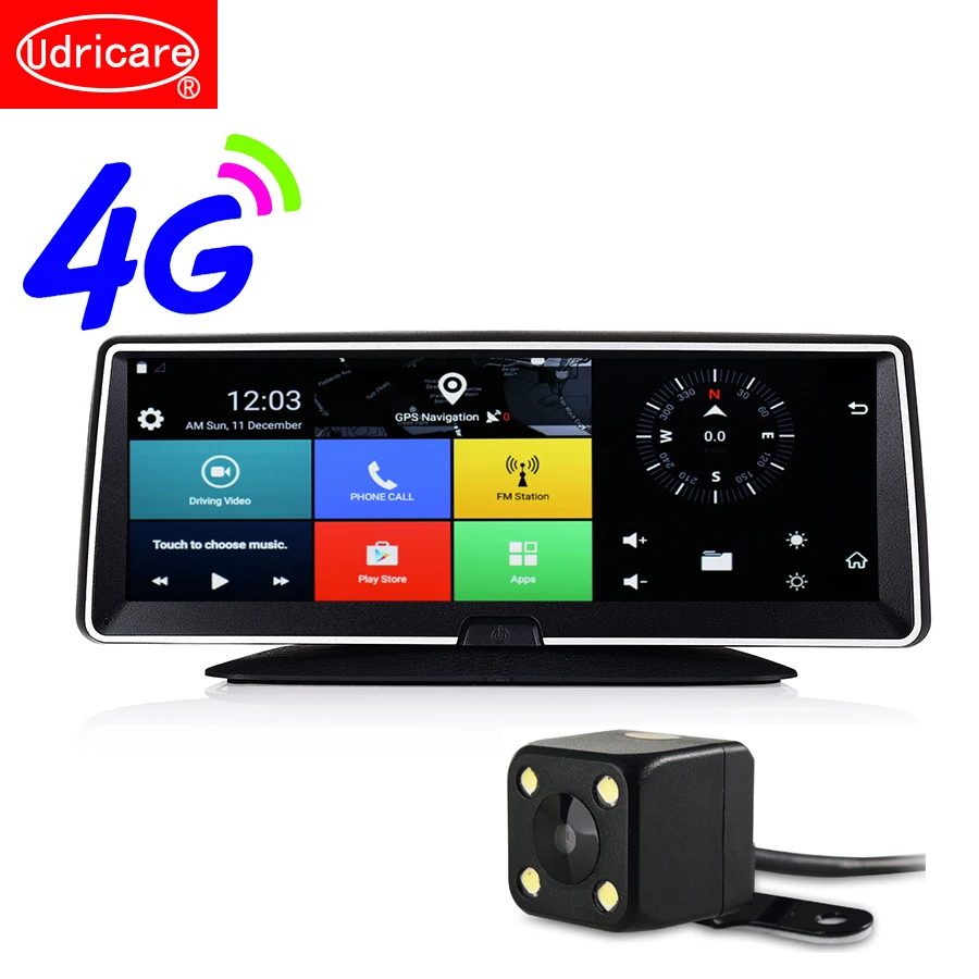 Udricare 8 дюймов 4G sim карта GPS Android 5 1 WiFi Bluetooth телефон приборной панели Full HD 1080P двойной