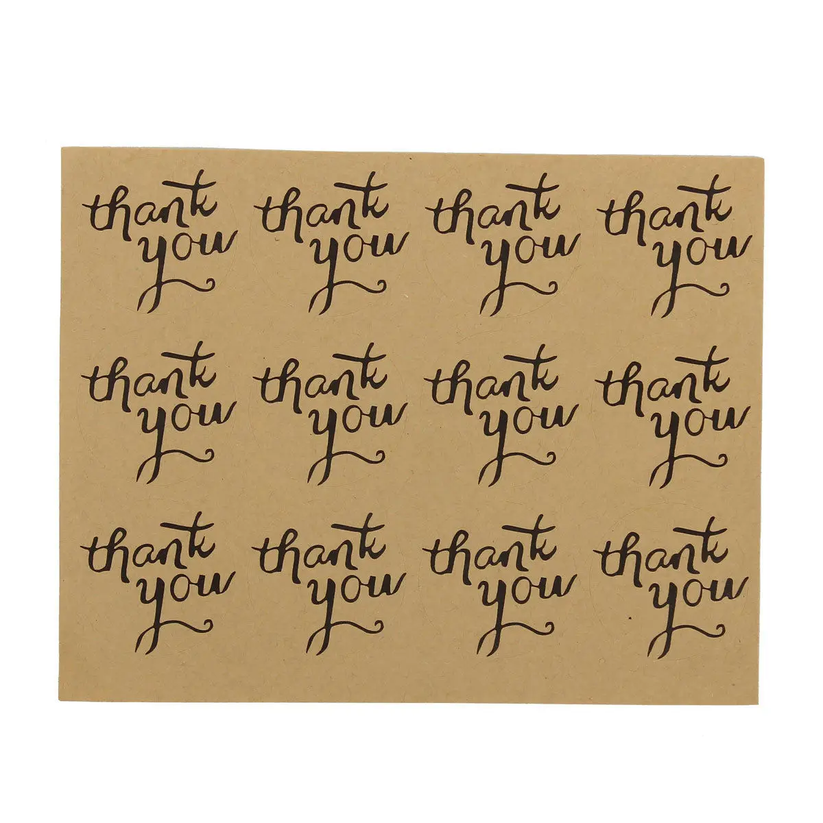 108pcs thank you craft packaging seals kraft sealing sticker craft label