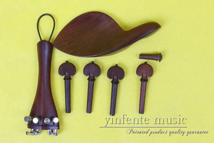 

one set violin part New rosewood 4/4 violin accessories pegs endpin