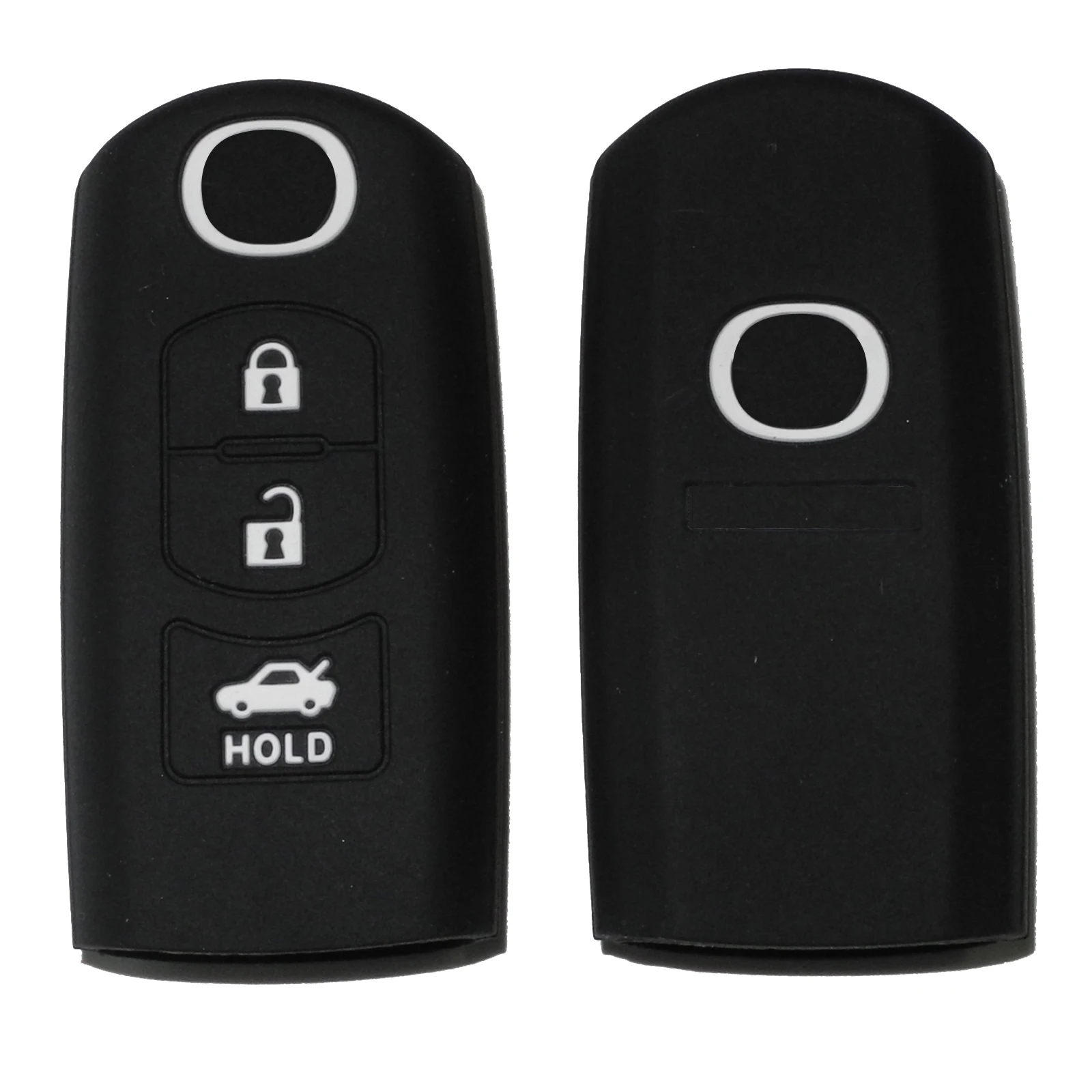 

jingyuqin silicone 3 Buttons Remote Car Key Case Fob Cover For MAZDA 3 5 6 Axela CX5 CX7 Key Case Car Accessaries Protect Case