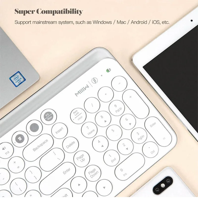 Original Xiaomi Miiiw Bluetooth Dual Mode Keyboard 104 Keys 2.4GHz Multi Compatible Wireless Portab