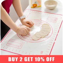 BAKINGCHEF Silicone Baking Mat Pizza Dough Maker Pastry Kitchen Gadgets Cooking Tools Utensils Bakeware Kneading Accessories