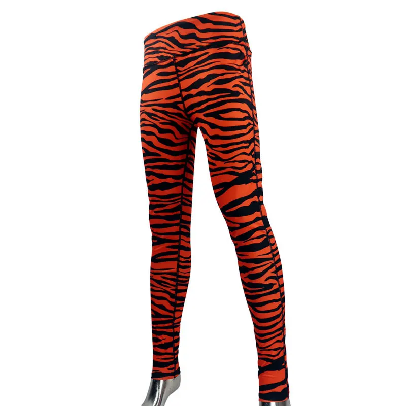 Женские компрессионные штаны для бега, колготки для бега, леггинсы с рисунком тигра, леггинсы для фитнеса, тренировки, йоги, спортивная одежда, женские штаны - Цвет: C