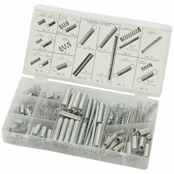 

200 Pieces 20 Sizes Mix Springs Steel Extended and Compressed Spring Shop Assortment Kit Set in Plastic Case