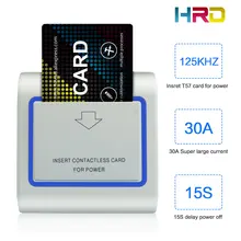 HiRead 125 кГц вставить RFID стены Энергосбережение Hotle ключ выключатель с T5577 карты 30A 220 V Электронный индукционный переключатель