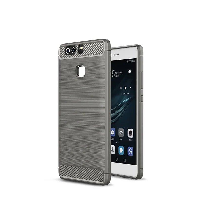 carbon fiber brushed silicone case huawei P9,P9 Plus (9)