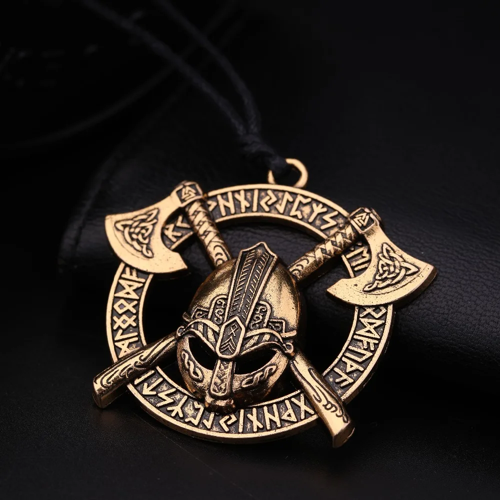 Lemegeton Viking Valknut Молот Тора Маска 24 скандинавских рун Ирландский Узел Mjolnir заявление ожерелье и подвески Wiccan ювелирные изделия