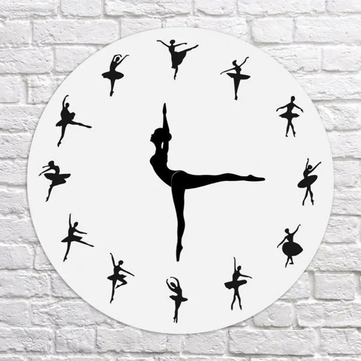 

10" 3D Acrylic Modern Design DIY Wall Clocks Ballerina Dancer Watch Wall Sticker Clocks Office Home Decor