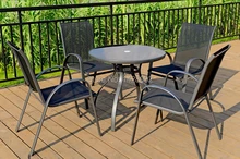Outdoor stacking chair and table outdoor leisure chair and table