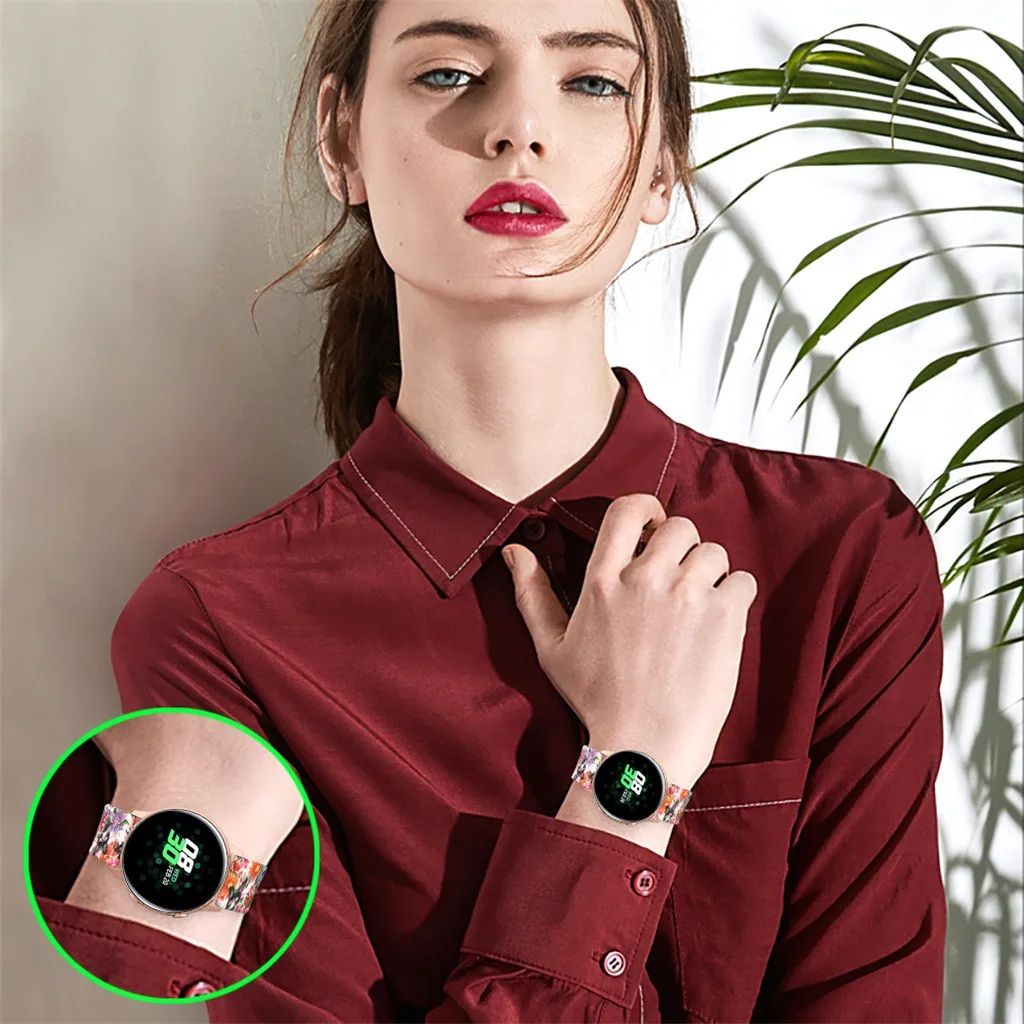 Модные спортивные женские Ремешки для наручных часов для samsung Galaxy Watch 42 мм/Активный 40 мм сменный прочный силиконовый ремешок на запястье