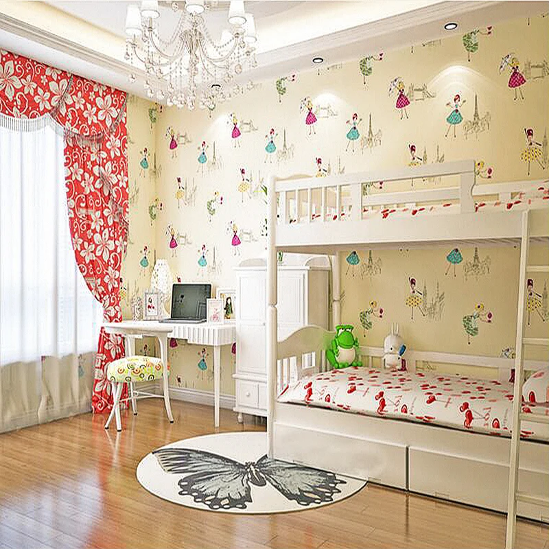

YOUMAN 3D Children's Room Boy Girl Bedroom Cartoon Embossing Wallpaper Environmental Protection Roll Decor Wallpapers For Wall