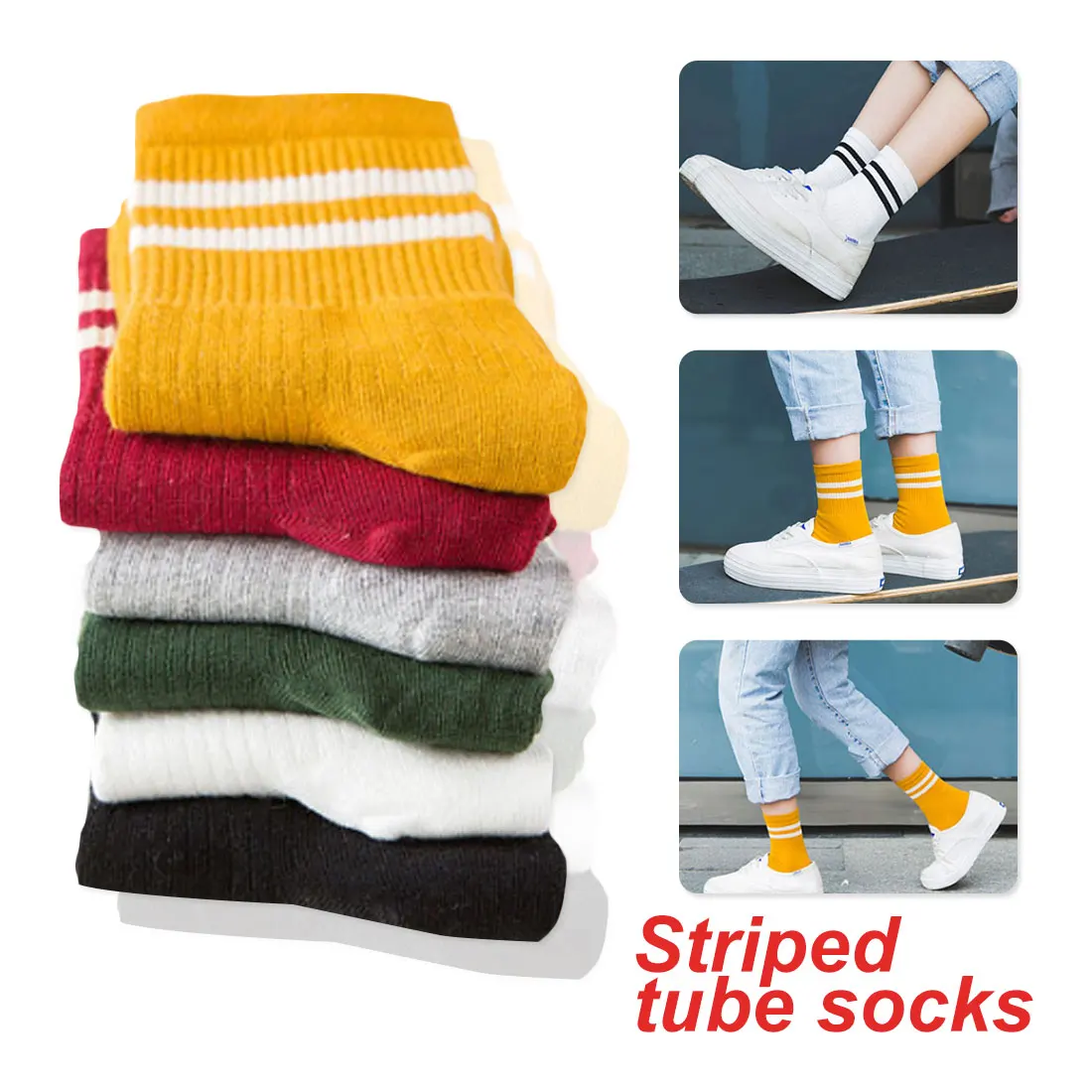 

Striped Glitter Socks Women Fashion Cotton Silver Wire School Girls Socks Spring Autumn Casual Warm Long Socks