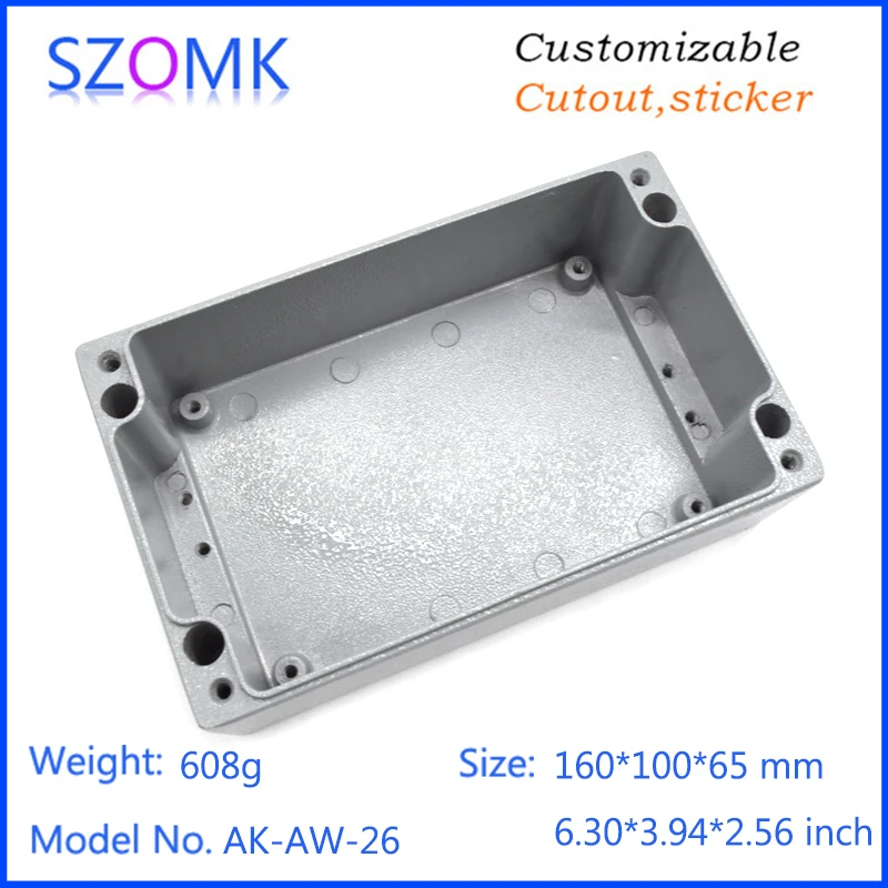 szomk IP66 die cast aluminum waterproof enclosure for electronics aluminum case waterproof equipment junction box  (6)