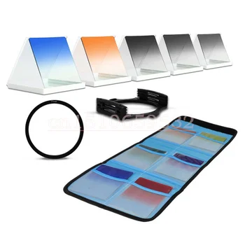 

8 in1 49 52 55 58 62 67 72 77 82mm adapter ring + ND2 ND4 ND8 & Graduated Filter bag / Holder for Cokin P Series