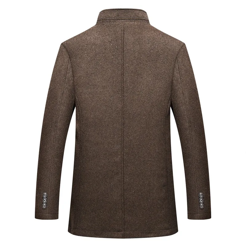 Koop Winter Warme Wollen Jas Mannen Dikke Jassen Topcoat Mens Single Breasted Jassen En Jassen Met Verstelbare Vest heren Jas