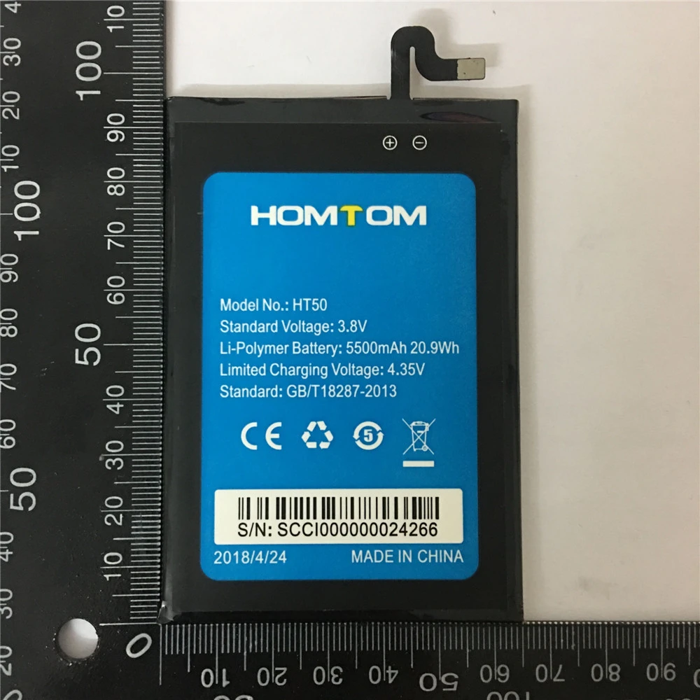 

For HOMTOM HT50 battery 5500mAh Mobile phone battery High-quality Long standby time Test normal use before shipment