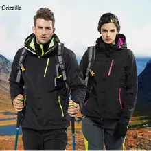 Grizzilla зимняя мужская и женская уличная Водонепроницаемая лыжная куртка для сноубординга 3 в 1 куртка для пешего туризма кемпинга рыбалки