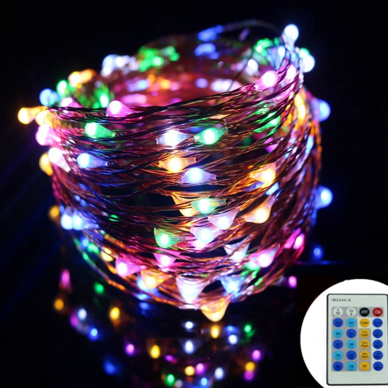 Waterproof Remote DC12V LED Silver Copper Wire String Light For christmas wedding Holiday Bedroom Xmas Indoor Outdoor decoration Waterproof Remote DC12V LED Silver Copper Wire String Light For christmas wedding Holiday Bedroom Xmas Indoor Outdoor decoration