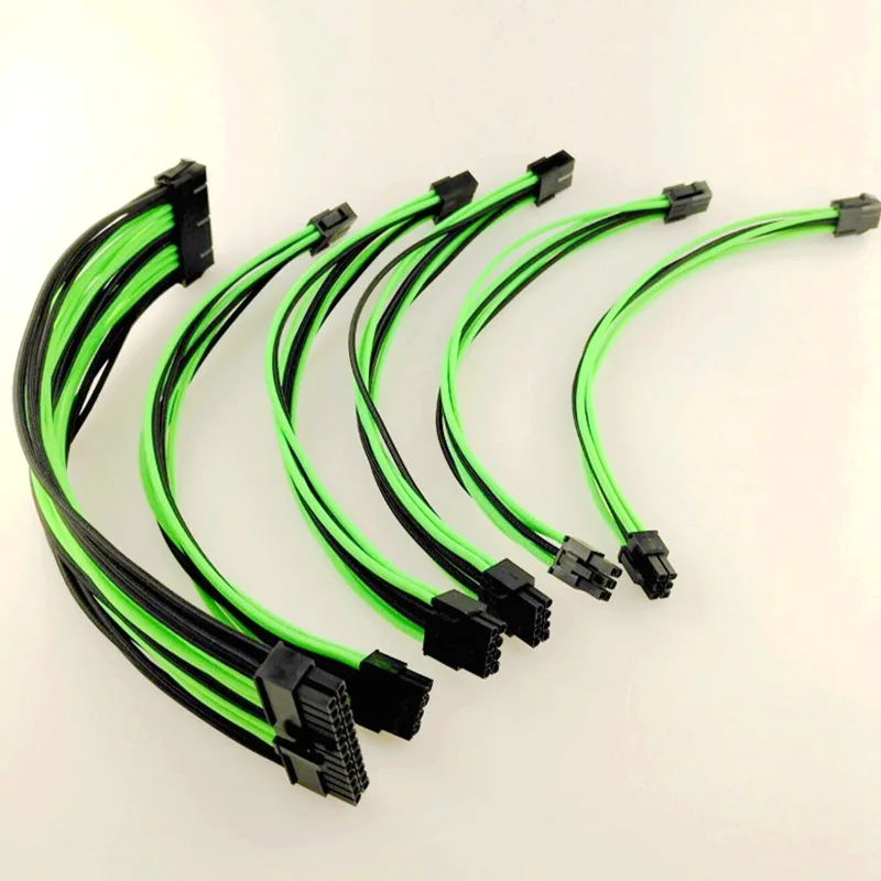 Комплект удлинительных кабелей 18AWG B 200 комплектов ATX 24Pin/EPS 4 + 4Pin/PCI E 8Pin/PCI 6Pin