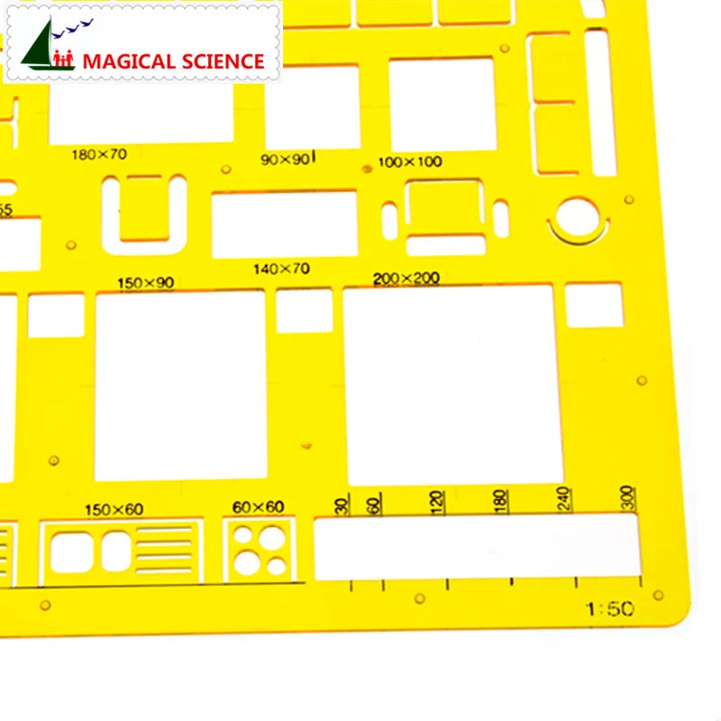 29 см пластиковые шаблоны для украшения интерьера шаблон для рисования для студентов линейки дизайна интерьера KJ016
