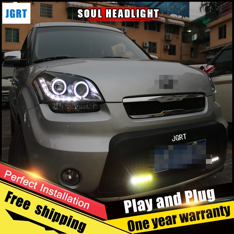 2PCS Car Style LED headlights for Kia Soul 2010-2012 for Soul head lamp LED DRL Lens Double Beam H7 HID Xenon bi xenon lens 2PCS Car Style LED headlights for Kia Soul 2010-2012 for Soul head lamp LED DRL Lens Double Beam H7 HID Xenon bi xenon lens