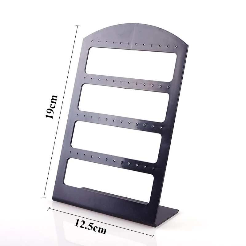 48 Holes Jewelry Organizer Stand Black Plastic Earring Holder Pesentoir Fashion Earrings Display Rack Etagere