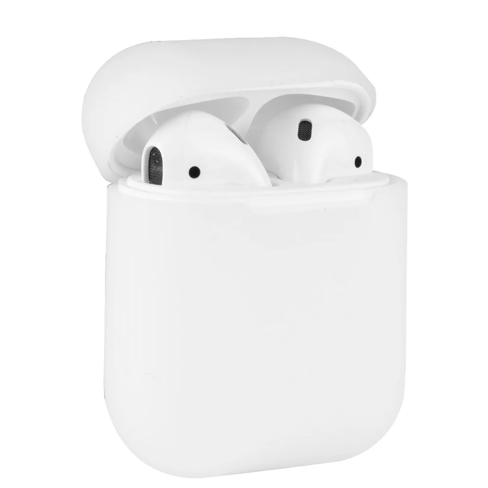Силиконовый противоударный чехол для наушников для Apple AirPods - Цвет: White