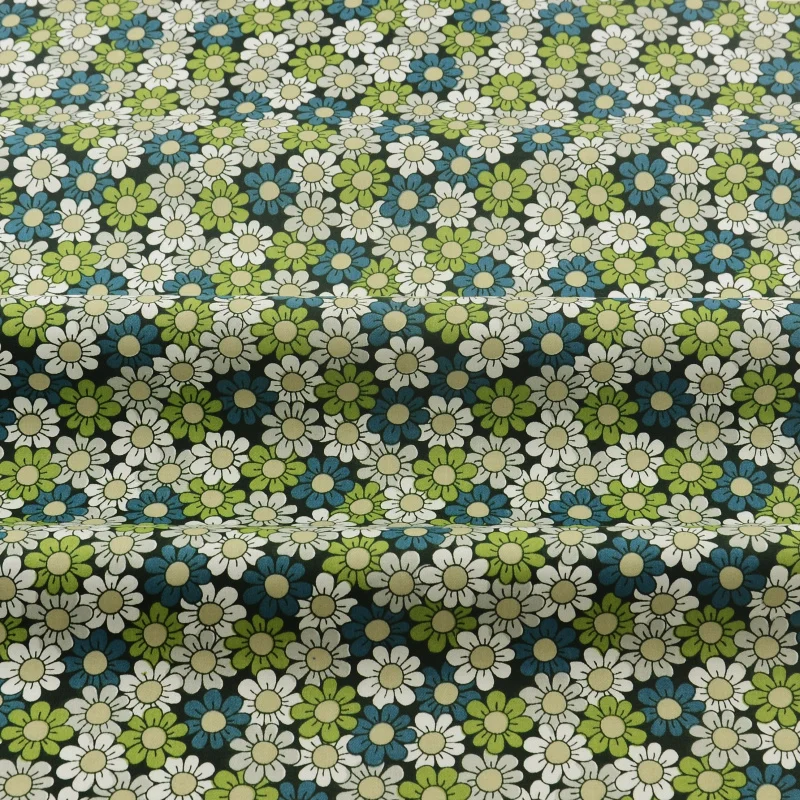 

Green Printed Floral Designs 100% Cotton Fabric Sewing Decoration Home Textile Bedding Scrapbooking Quilting Patchwork Twill