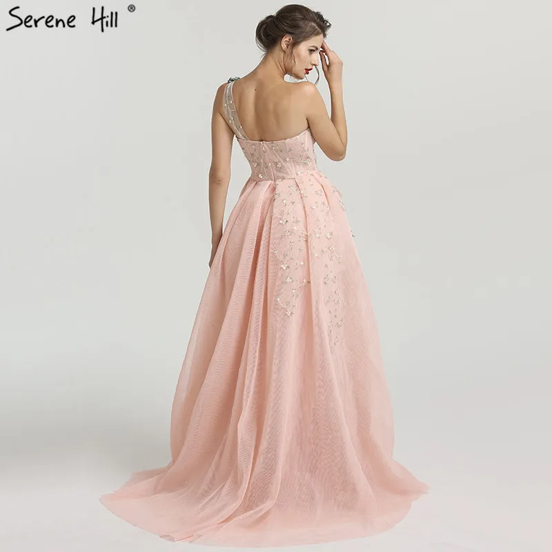 Вечерние платья ручной работы с цветами на одно плечо, вечерние платья, длинное торжественное платье, реальное изображение, Robe De Soiree Serenehill BLA6512