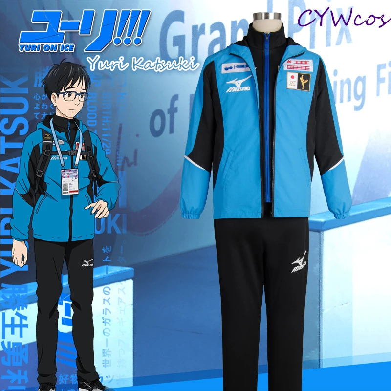 

YURI!!! on ICE Cosplay Yuri Katsuki Japan Team Soprtswear Cosplay Costume Uniforms Sports Suits Hoodie Yuri Sports Costumes