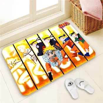 

H-P345 Custom Naruto #12 Doormat Home Decor 100% Polyester Pattern Door mat Floor Mat foot pad SQ00722-@H0345